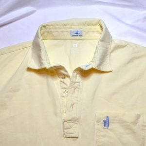 Johnnie O Shirt Men's XL Surfer Surfing Yellow Short Sleeve Casual Men Polo.